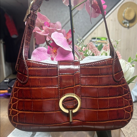 Sandro Sweet Janet Lux Crocodile-Embossed Shoulder Bag - Picture 3 of 9